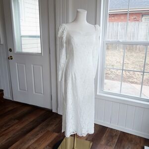 Yanis House Womens Lace Tunic Top XS White Romantic Cottagecore Angel Victorian